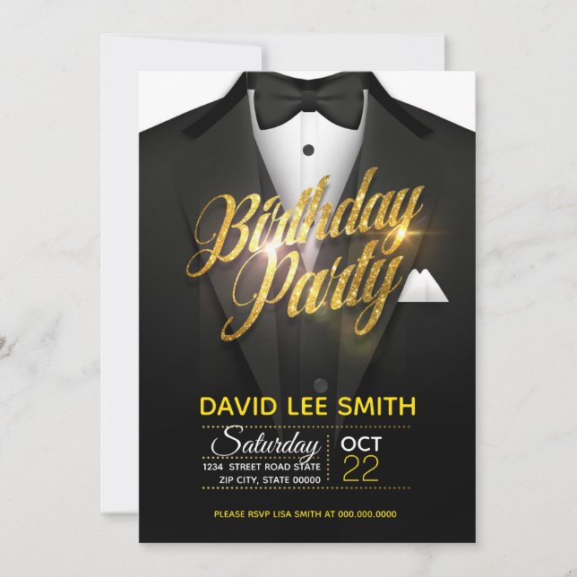 Invitation Fête d'anniversaire de costume de parties (Devant)