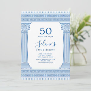 Invitation fête d'anniversaire de couleur personnalisée avec