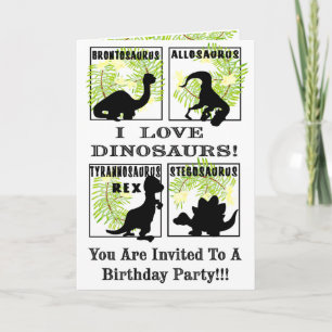 Invitation Fête d'anniversaire de Dinobites Invitaitons !