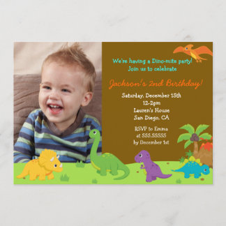 Invitation Fête d'anniversaire de dinosaure Invitaions