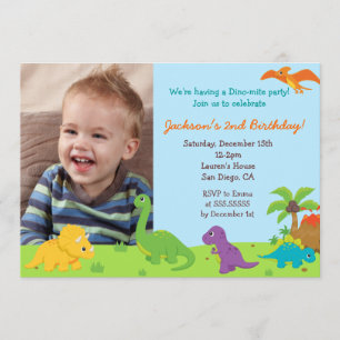 Invitation Fête d'anniversaire de dinosaure Invitaions