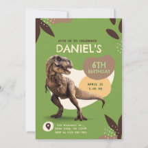 Fête d'anniversaire de dinosaure T-Rex