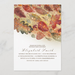 Invitation Fête d'anniversaire de Fall Leaves
