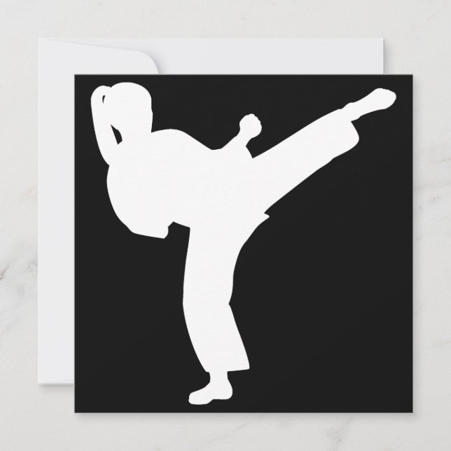 Invitation Fête d'anniversaire de fille d'arts martiaux (Devant)