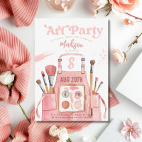 Fête d'anniversaire de fille peinture artistique