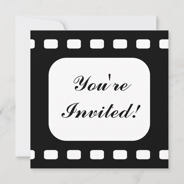 Invitation Fête d'anniversaire de film de bande de film (Devant)