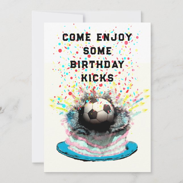 Invitation Fête d'anniversaire de football (Devant)