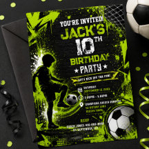 Fête d'anniversaire de football de rue urbain vert