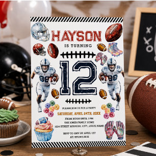 Invitation Fête d'anniversaire de football pour garçons