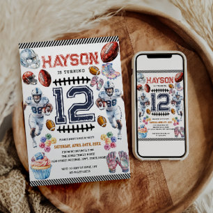 Invitation Fête d'anniversaire de football pour garçons