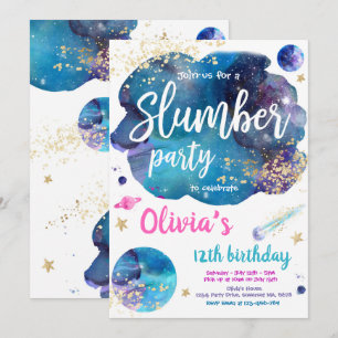 Invitation Fête d'anniversaire de Galaxy Tween Galaxy