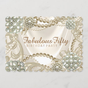 Invitation Fête d'anniversaire de Glam Pearl à Hollywood