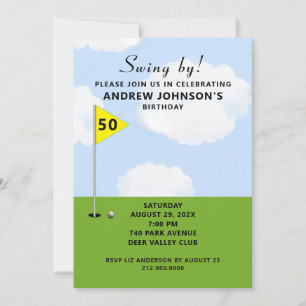 Invitation Fête d'anniversaire de golf