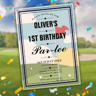 Invitation Fête d'anniversaire de golf pour tout âge