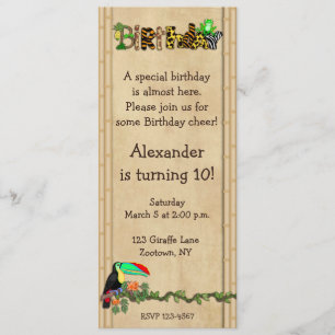 Invitation Fête d'anniversaire de grenouille d'impression de