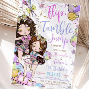 Invitation Fête d'anniversaire de gymnastique i