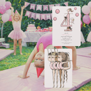Invitation Fête d'anniversaire de gymnastique Jump & Tumble 4