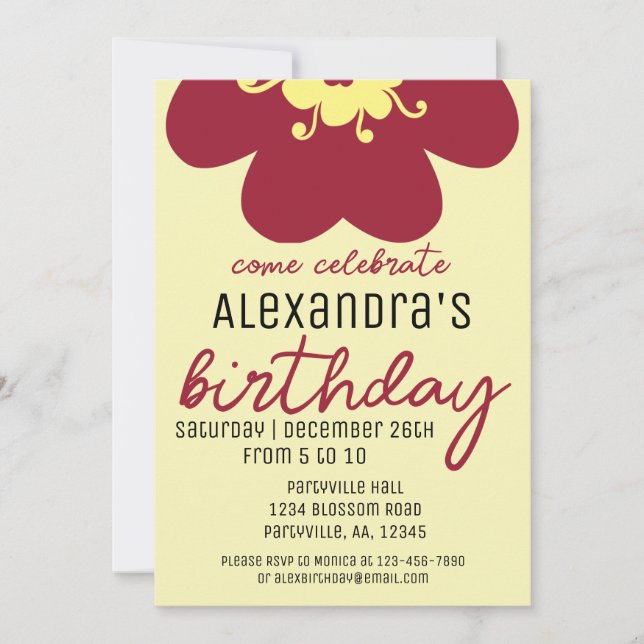 Invitation Fête d'anniversaire de la Bourgogne (Devant)