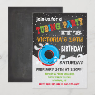 Invitation Fête d'anniversaire de la chasse à la neige