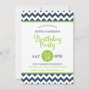 Invitation Fête d'anniversaire de la chaux de la marine moder