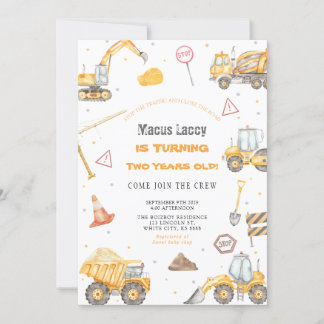 Invitation Fête d'anniversaire de la construction