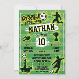 Invitation Fête d'anniversaire de la Coupe du monde de footba