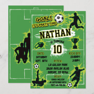 Invitation Fête d'anniversaire de la Coupe du monde de footba