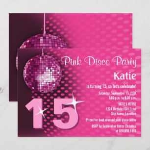 Invitation Fête d'anniversaire de la discothèque