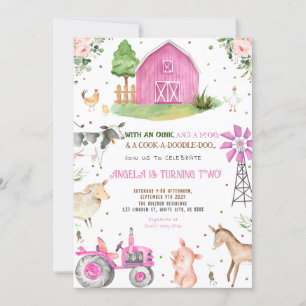 Invitation Fête d'anniversaire de la ferme