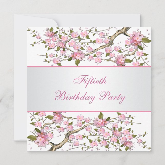 Invitation Fête d'anniversaire de la Fête des Cerisiers (Devant)