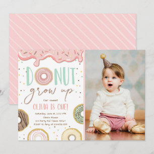 Invitation Fête d'anniversaire de la fille aux noix roses