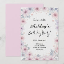 Fête d'anniversaire de la jolie fille rose