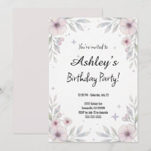Fête d'anniversaire de la jolie fille rose