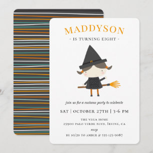 Invitation Fête d'anniversaire de la petite sorcière