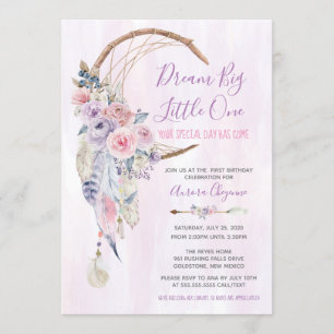 Invitation Fête d'anniversaire de la première fête du Boho, r