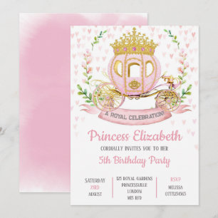 Invitation Fête d'anniversaire de la princesse