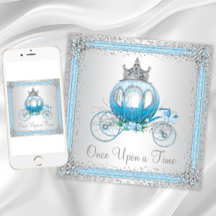 Invitation Fête d'anniversaire de la princesse Cinderella Ble