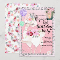 Fête d'anniversaire de la princesse lama Glam Diva