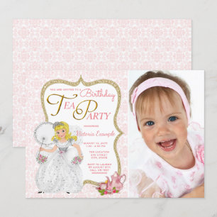 Invitation Fête d'anniversaire de la Princesse Tea Party
