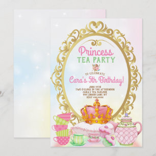 Invitation Fête d'anniversaire de la Princesse Tea Party
