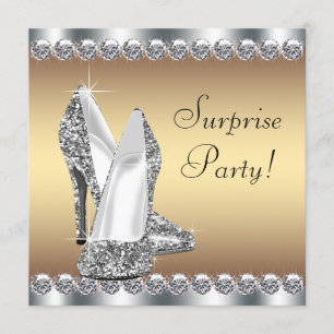 Invitation Fête d'anniversaire de la surprise de la femme