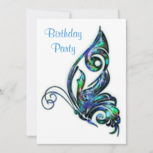 Invitation Fête d'anniversaire de l'Abalone Shell Art Déco