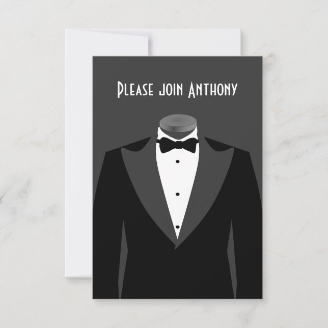 Invitation Fête d'anniversaire de l'agent secret (Devant)