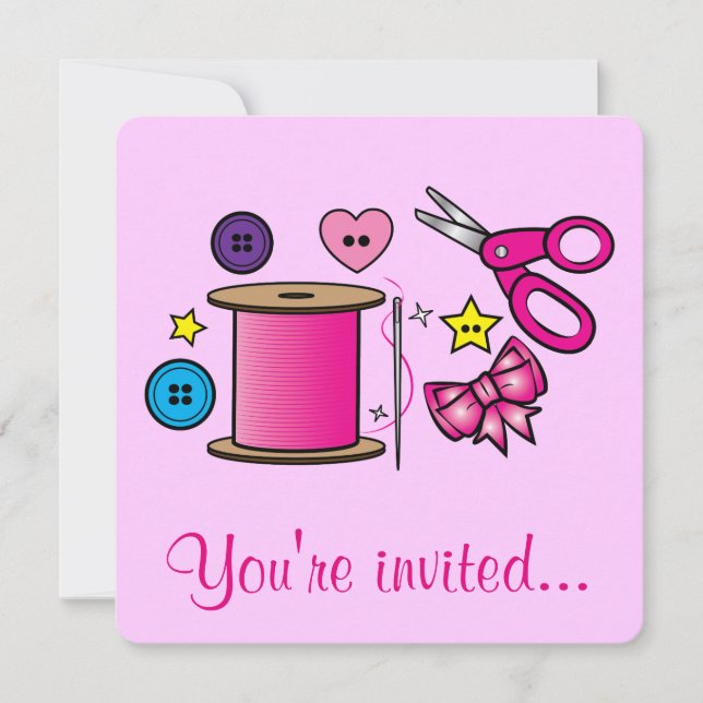 Invitation Fête d'anniversaire de l'Artisanat de la couture (Devant)