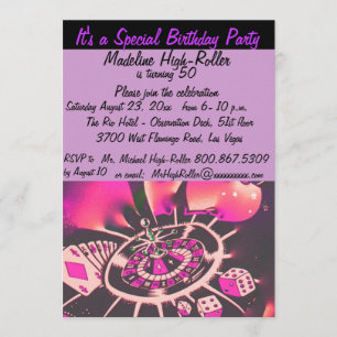 Invitation Fête d'anniversaire de Las Vegas