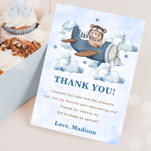 Invitation Fête d'anniversaire de l'avion Vintage voyage