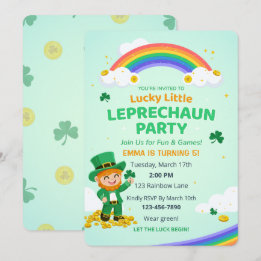 Invitation Fête d'anniversaire de l'enfant arc-en-ciel petit