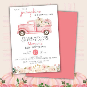 Invitation Fête d'anniversaire de Little Pumpkin avec un cami