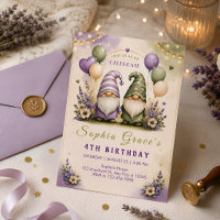 Fête d'anniversaire de lutin lavande fantaisiste