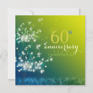 Invitation Fête d'anniversaire de mariage 60 ans Champ de Pis